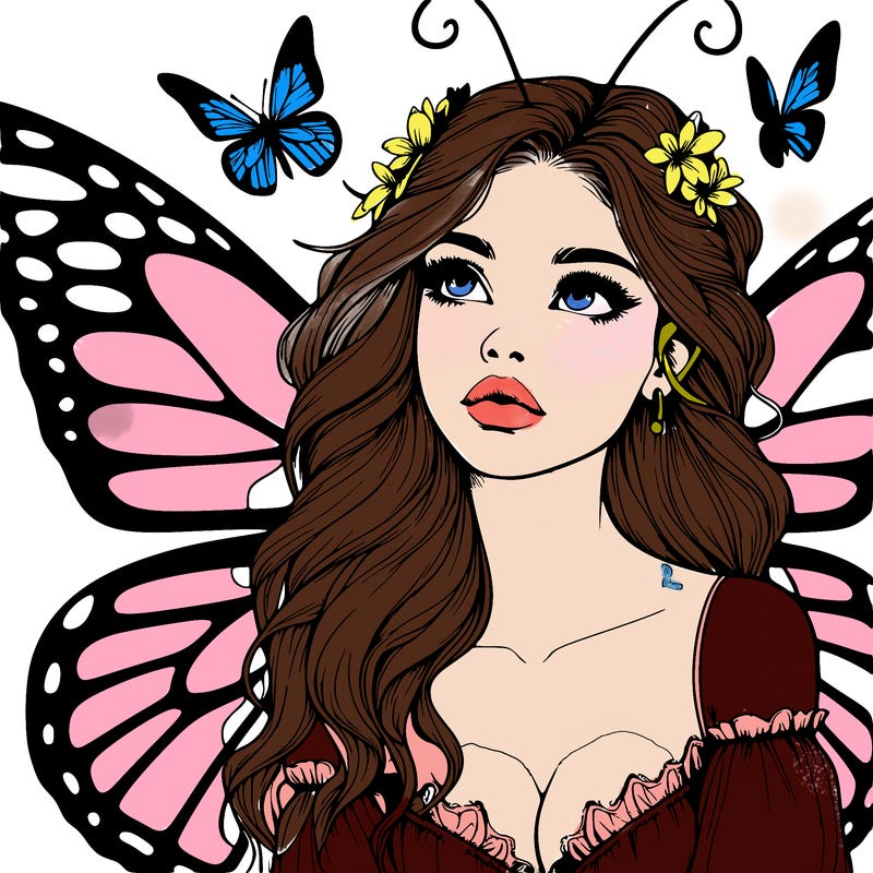 butterfly fairy realistic girl