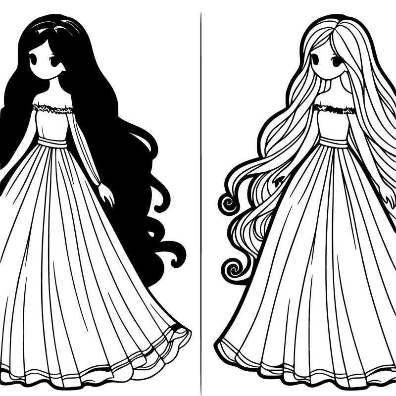 a beautiful girl with a long flowing dress