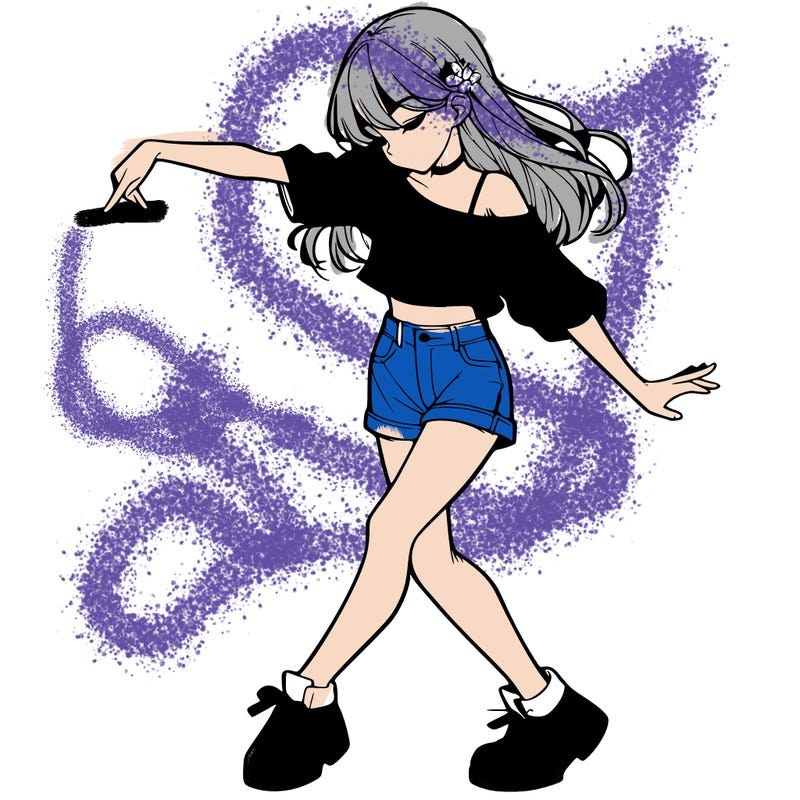 realistic girl danceing