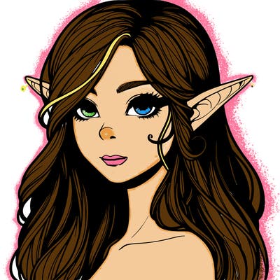 elf girl realistic dark fantasy