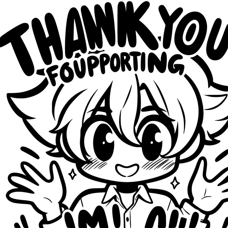 thank you for supporting me!