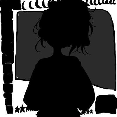 girl with a messy ponytail glasses a baggy crop top and jean shorts