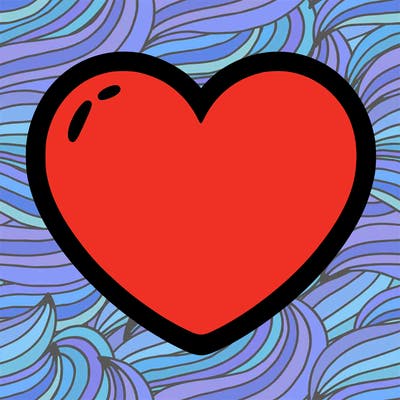 a blank heart