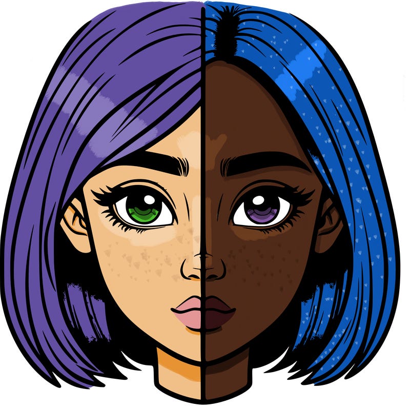 realistic girl split