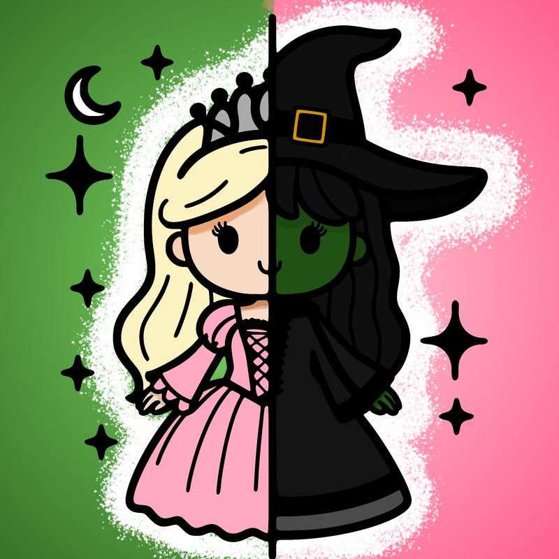 split princess and witch