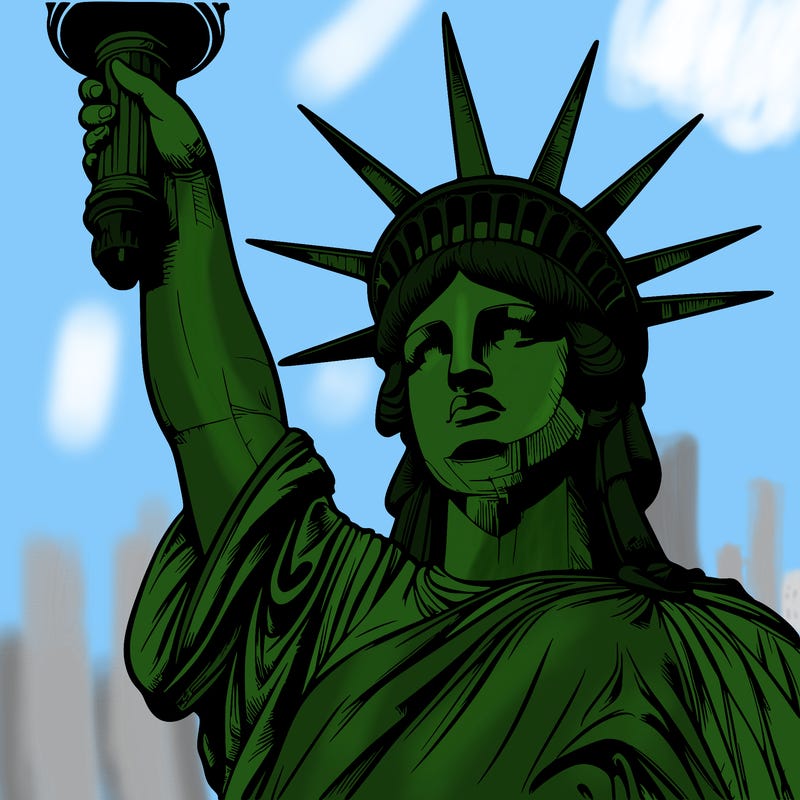 realistic statue of liberty