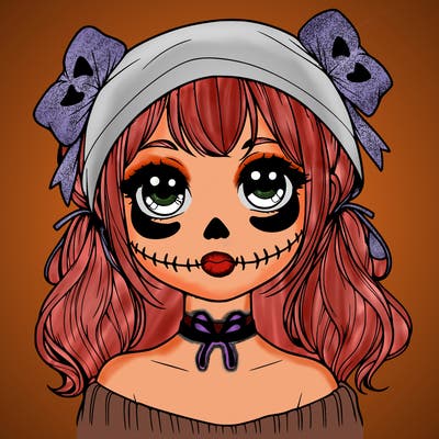 realistic girl halloween