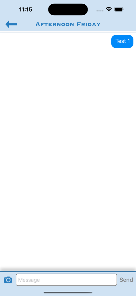 Pantalla de mensajería segura de la aplicación móvil HospiceMD para la comunicación del personal de campo clínico