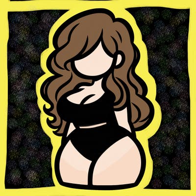 curvy woman with hair