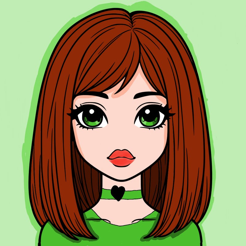 a cute teenage girl with lips and straight hair