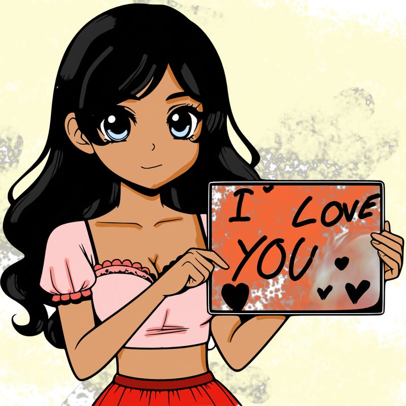 realistic pretty girl holding blank sign