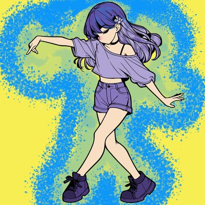realistic girl danceing