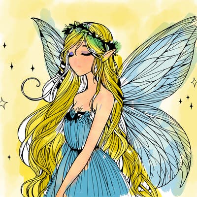 ethereal realistic fairy girl