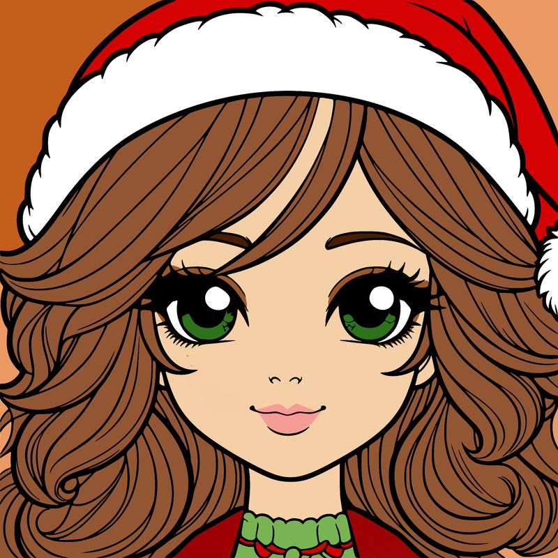 realistic christmas girl