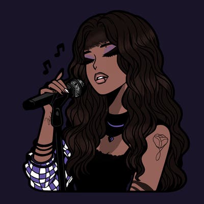 realistic female singer