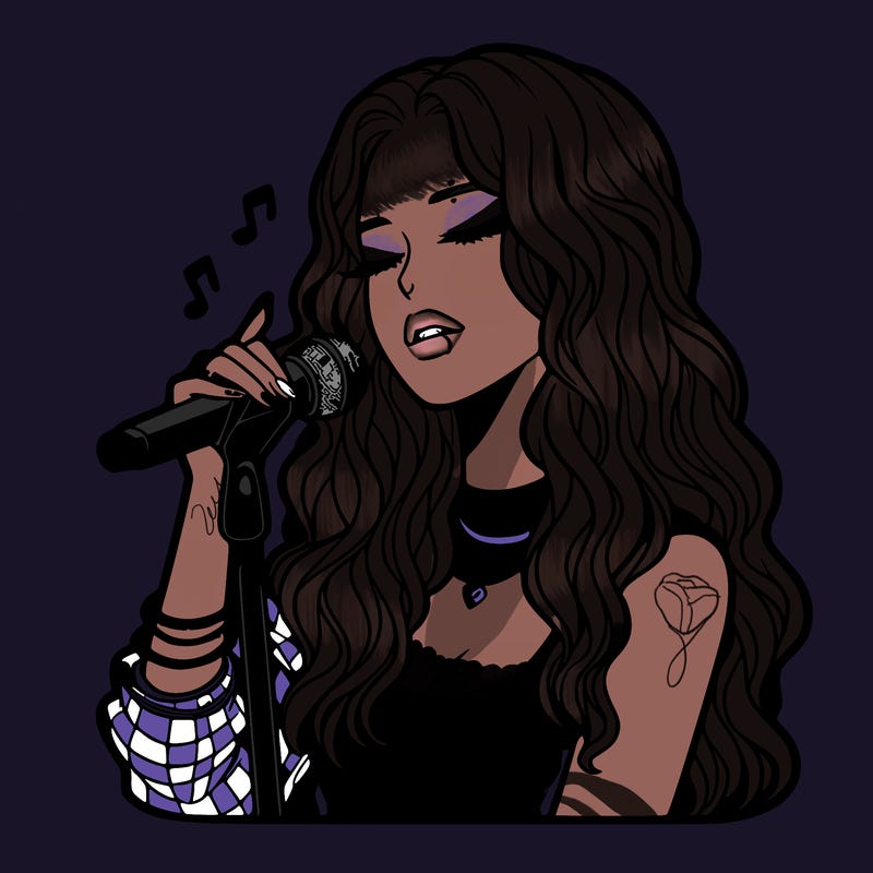 realistic female singer