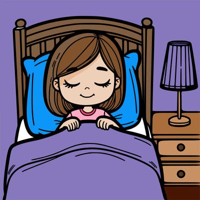 girl sleeping in bed