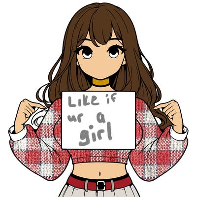 girl holding a blank sign in a long sleeve crop top