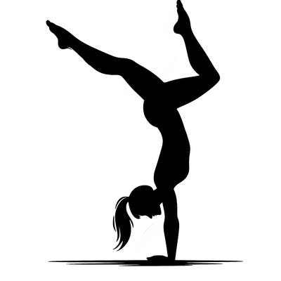 female handstand siluete