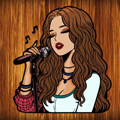 realistic female singer