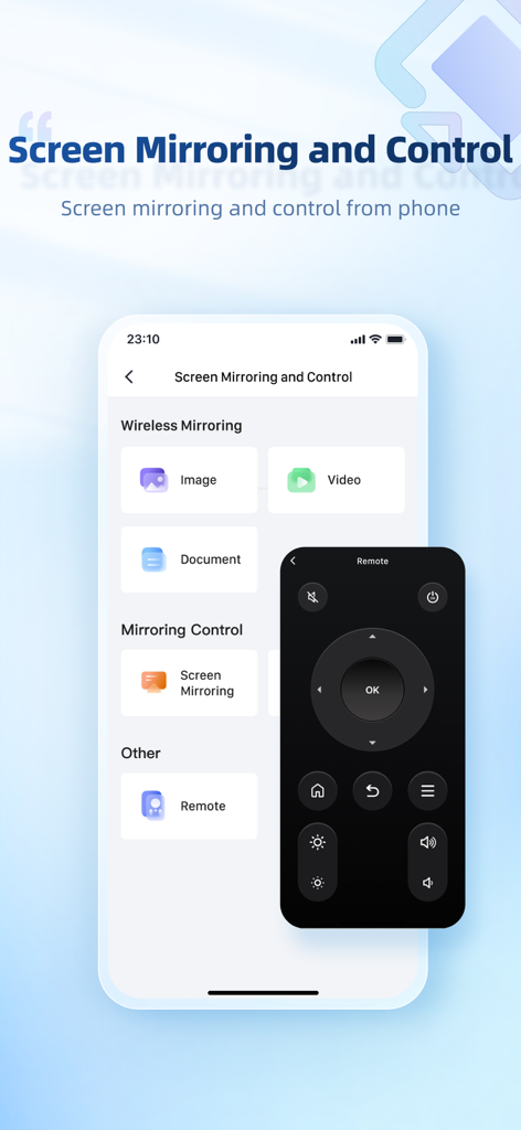ViplexHandy - Interface de espelhamento de tela e controle remoto do aplicativo ViplexHandy para players de LED.