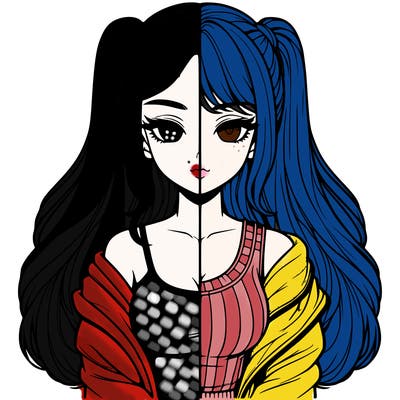 realistic girl split