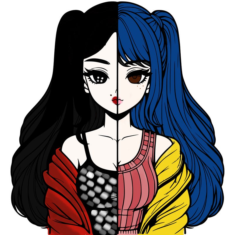 realistic girl split