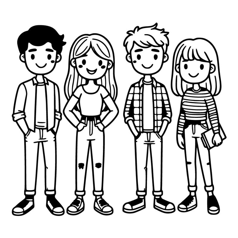 friend group with four in it