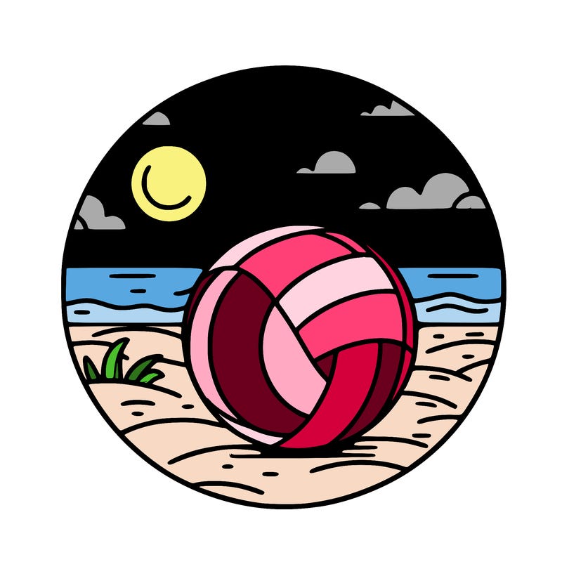 volleyball on a beach