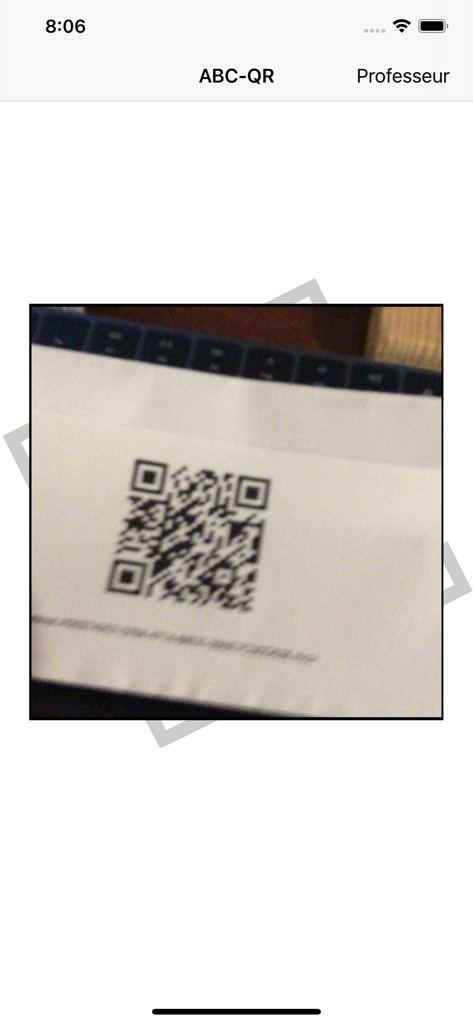 ABC-QR - ABC-QR app interface showing a QR code scanner for educational use