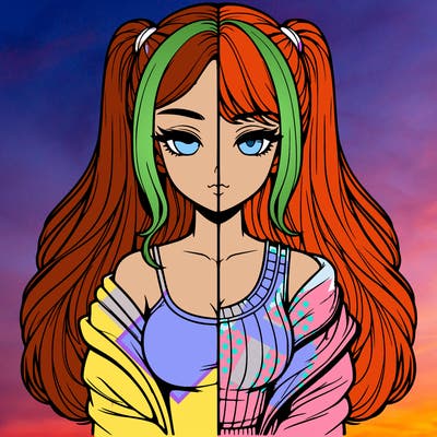 realistic girl split