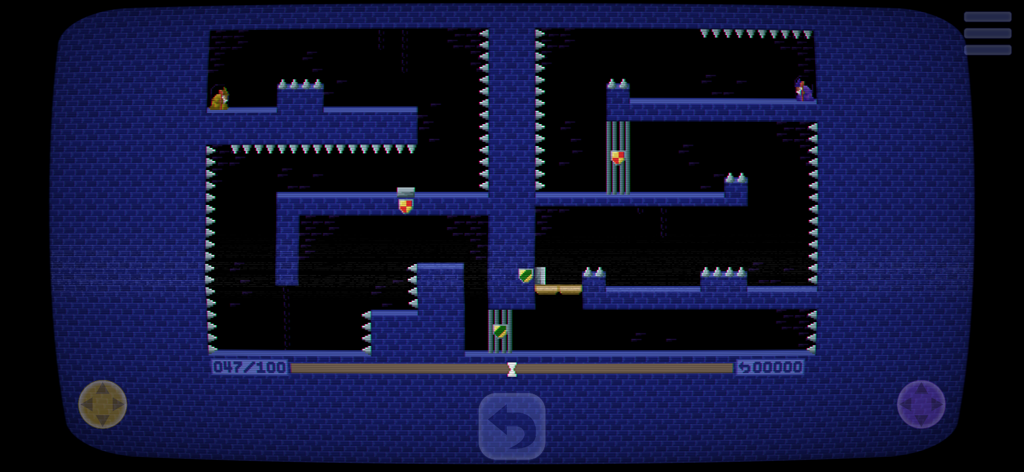 Ambidextro - Jugabilidad de Ambidextro que muestra un nivel de plataformas de personajes duales con gráficos pixel art