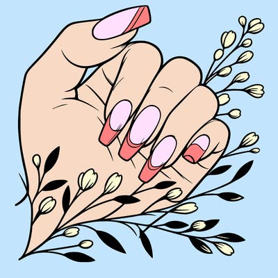 nails with french tip