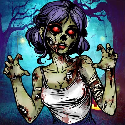 realistic zombie girl
