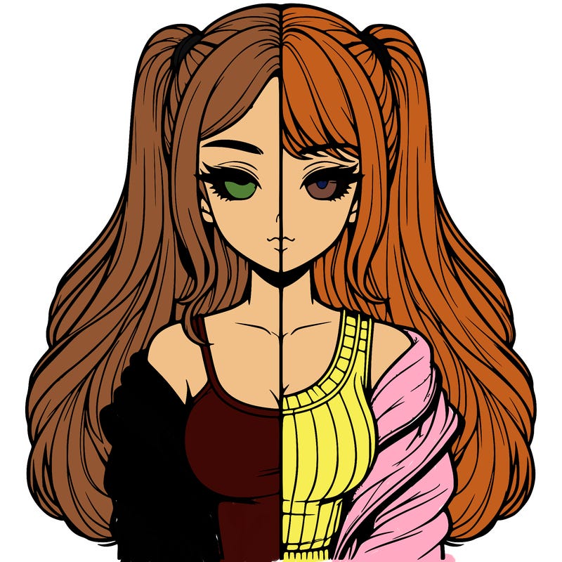 realistic girl split