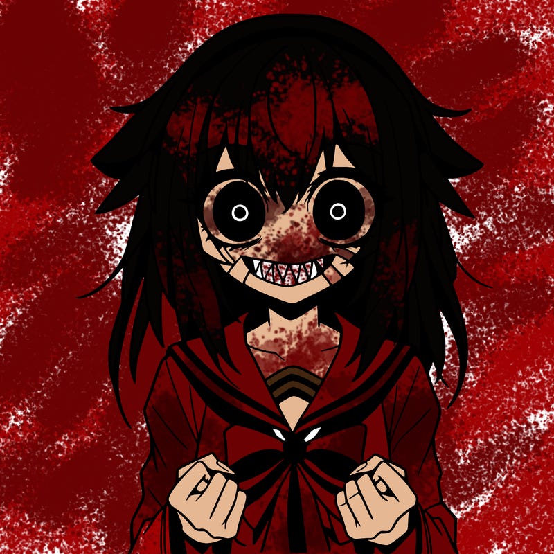 scary girl anime