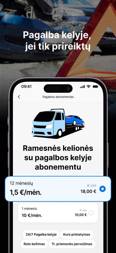 carOne - carOne app roadside assistance and towing service subscription
