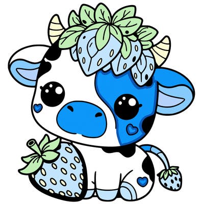 cute strawberry cow