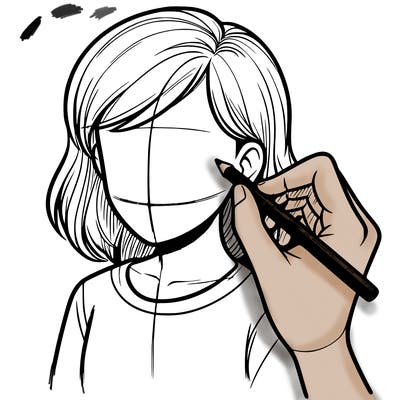 drawing a realistic person