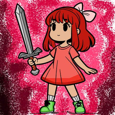 girl with sword