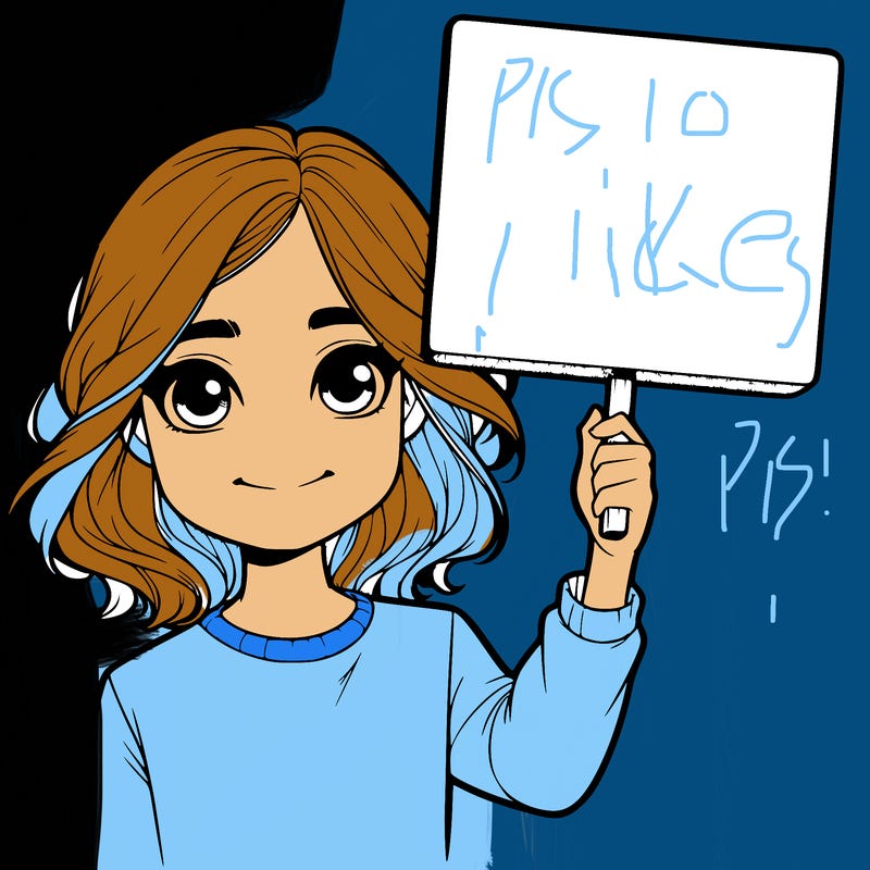 realistic girl holding up a sign