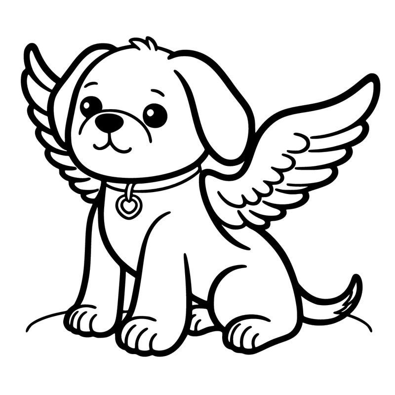 a dog with wings