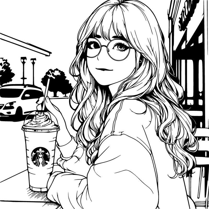 realistic starbucks girl