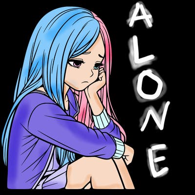 a realistic girl with depression