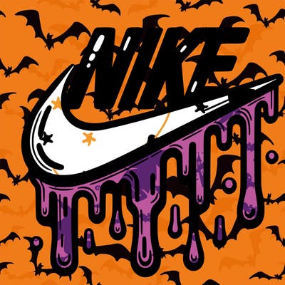 dripping nike logo