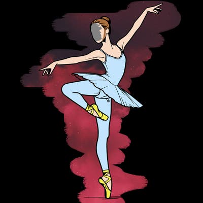 realistic person doing ballet