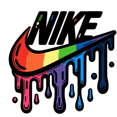 dripping nike logo
