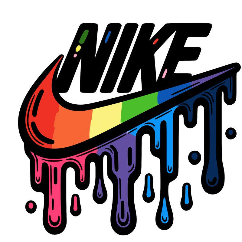 dripping nike logo