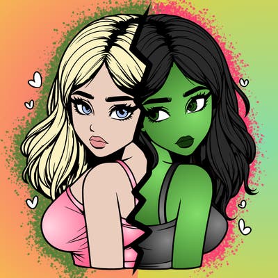 realistic girl split