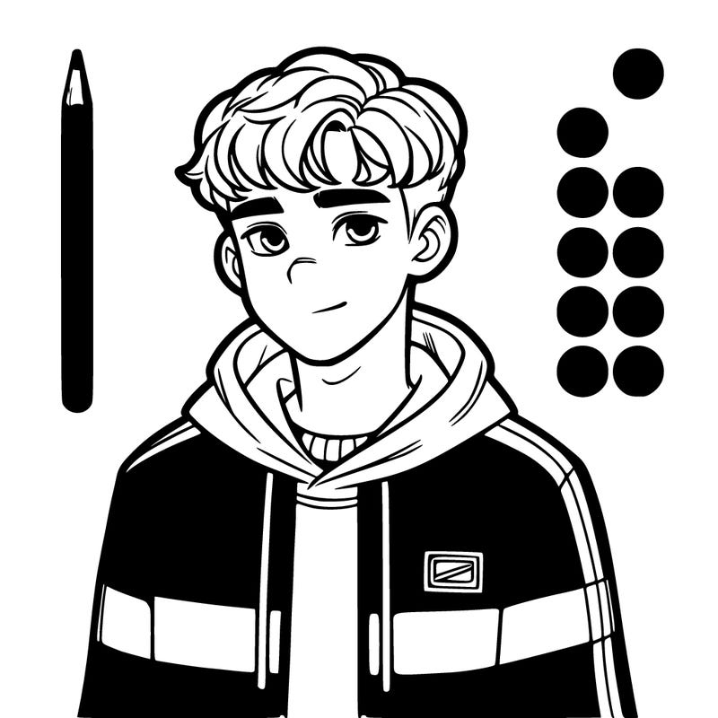 a teenage boy with a nike tracksuit